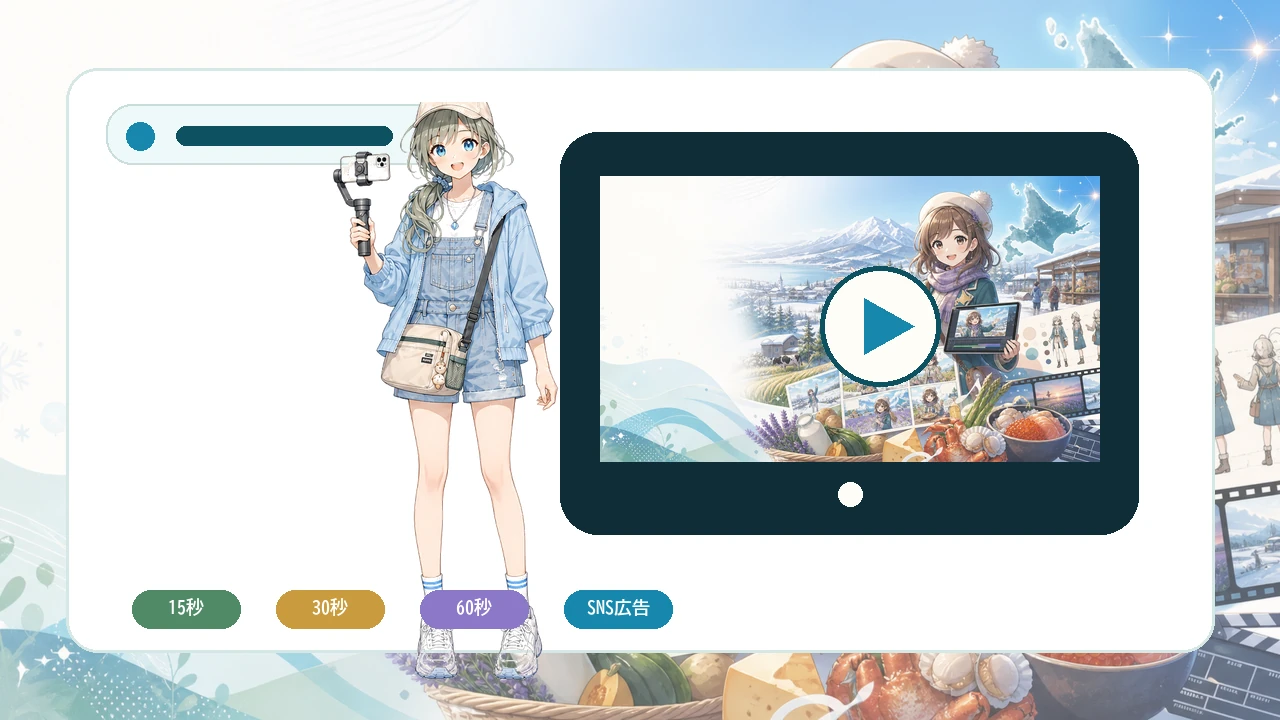 AIアニメ地域PR動画のサムネイルサンプル