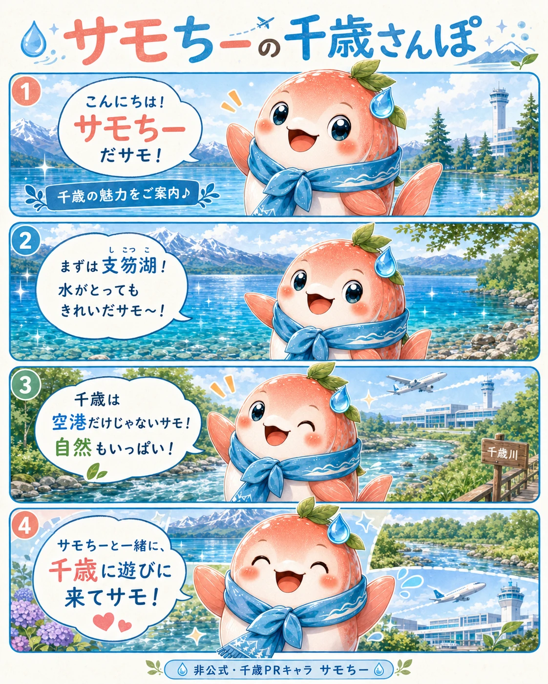 地域PR4コマ漫画のサンプル