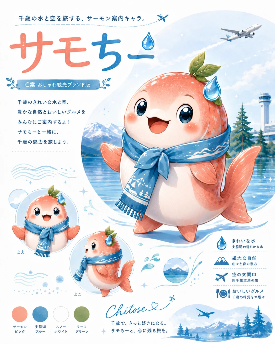 観光ブランド向け地域キャラクター設定資料のサンプル